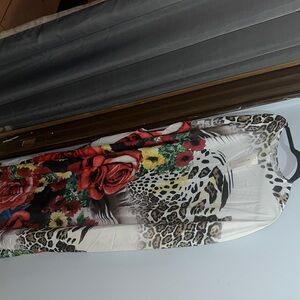 Floral and Animal Print Maxi Dress